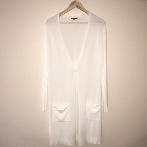 White cardigan